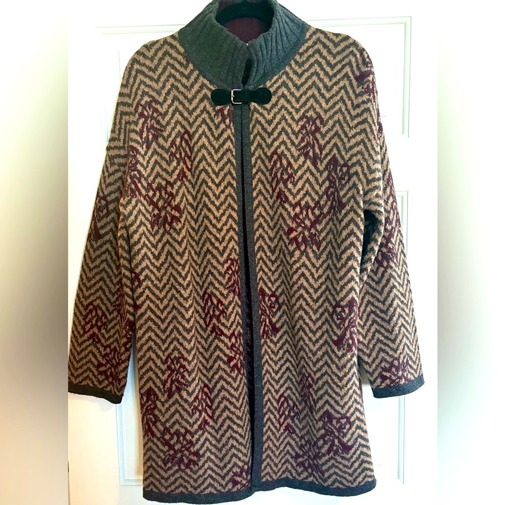 Aida Italy Wool Blend Long Cardigan Sweater